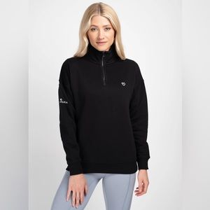 Mochara Half Zip Sweatshirt in Jet Black